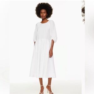 Aritzia Elegant White Midi Dress
